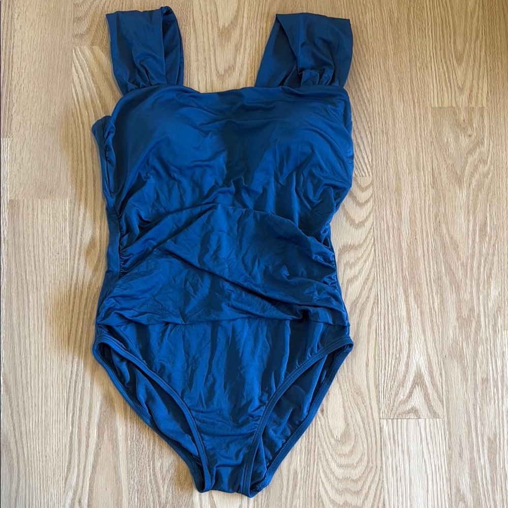 Girls' Navy Blue One-Piece Swimsuit